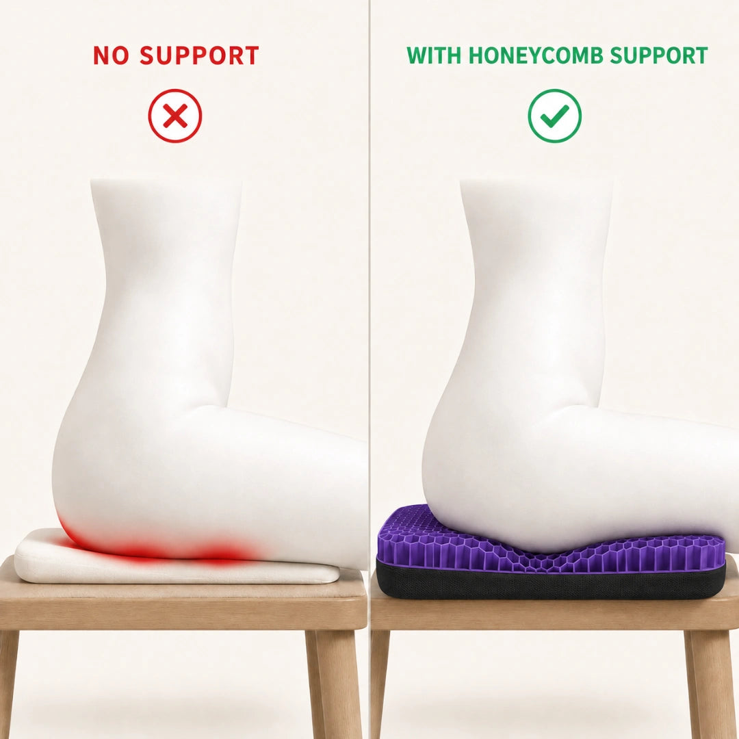 Easewell Restore™ Sitzkissen – Waben-Gel für langes Sitzen