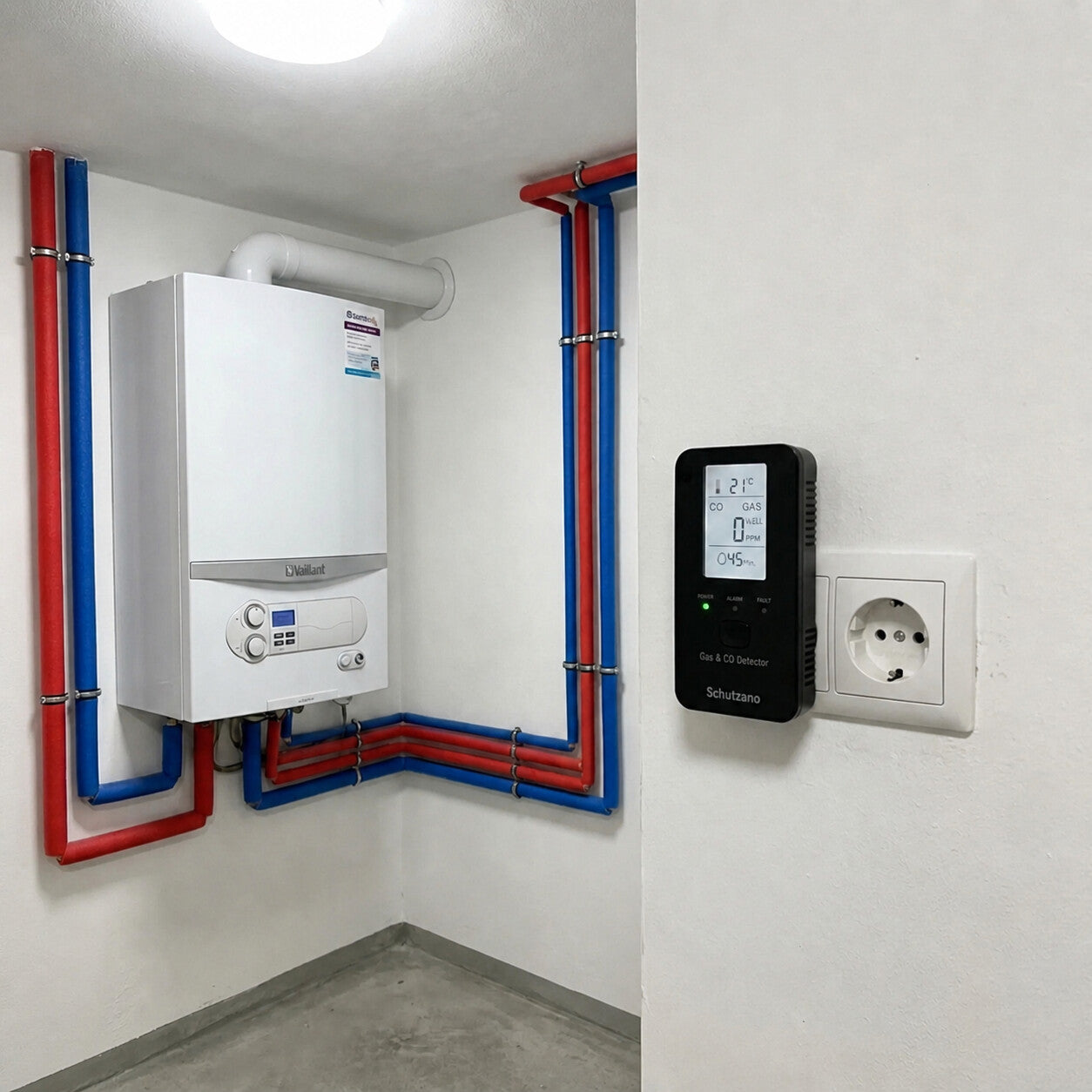 Schutzano neben Gastherme
